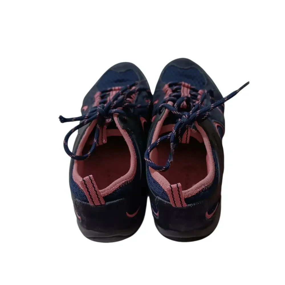 LANDS' END Cute Sneakers 6.5 Blue Pink Suede‎ Mesh Hiking Walking Comfort School